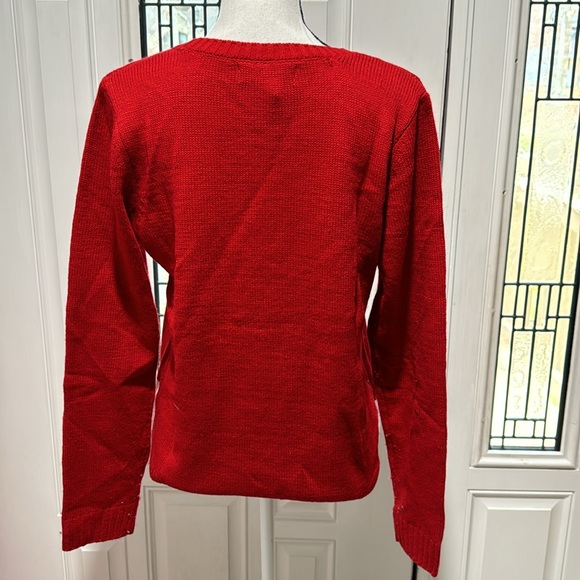 Karen Scott Christmas Sequined Santa Sweater - Picture 3 of 8